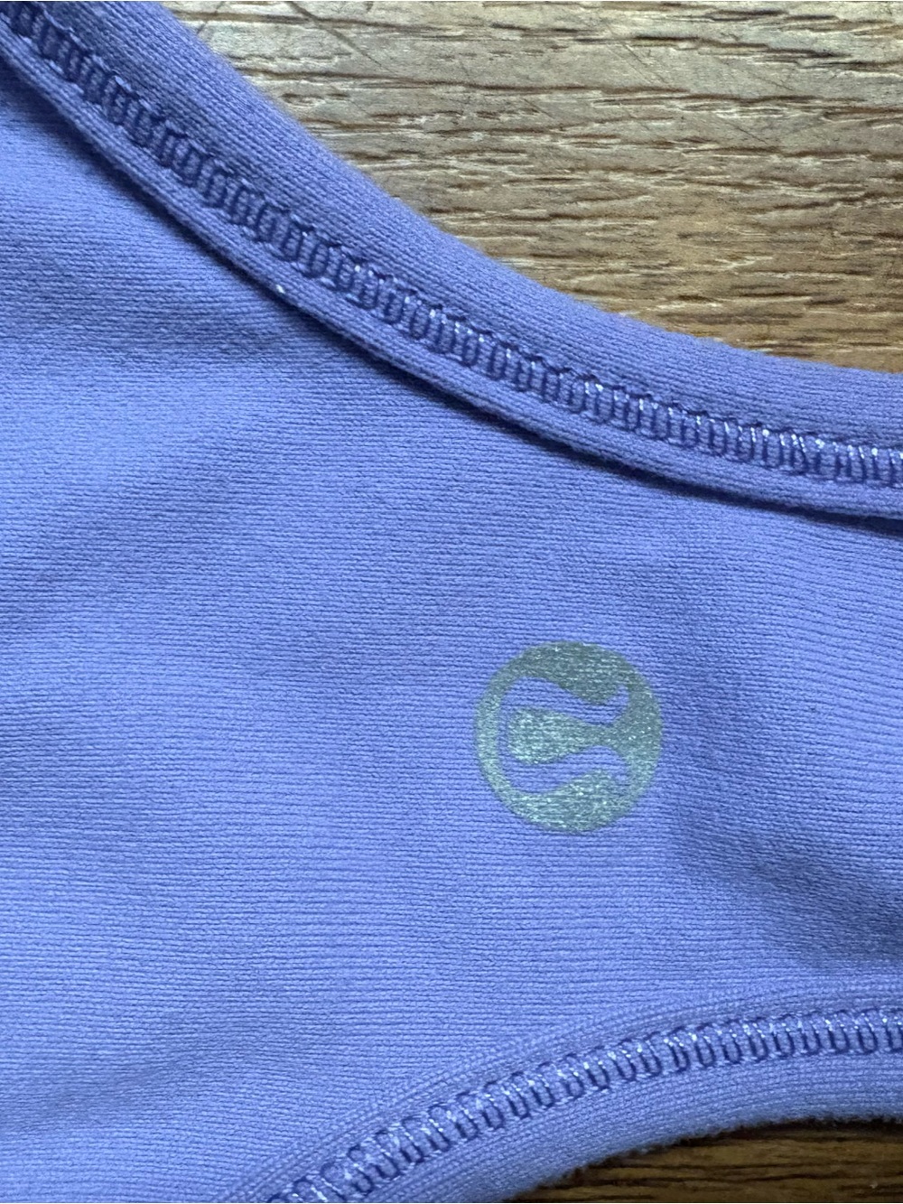 lululemon athletica purple sports bra/tank detail